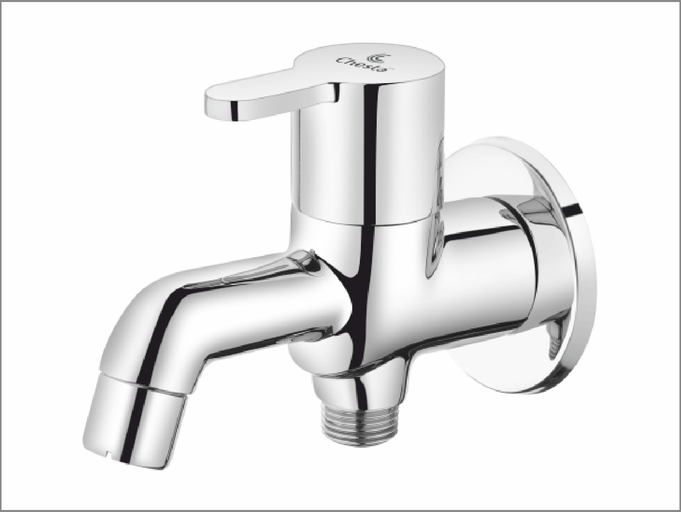 AK - 1005 - 2 in 1 Bib Cock with Wall Flange at Chesta Bath Fitting